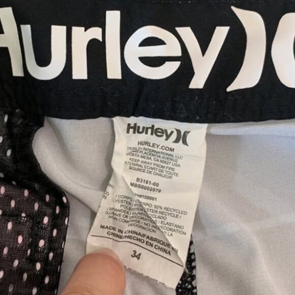 Hurley Surf Trunks Board Shorts Swim Trunks 34 - Picture 4 of 4
